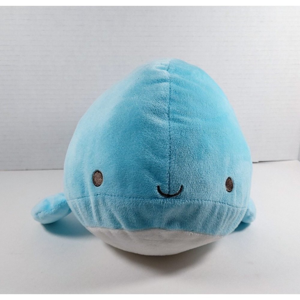 Kellytoy Baby Plush  Rattle Blue Whale 12" Soft Plush Baby Toy